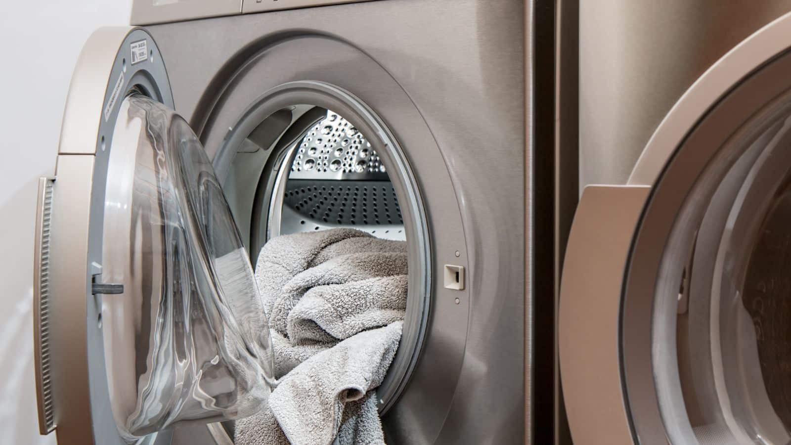 Towel in the dryer.