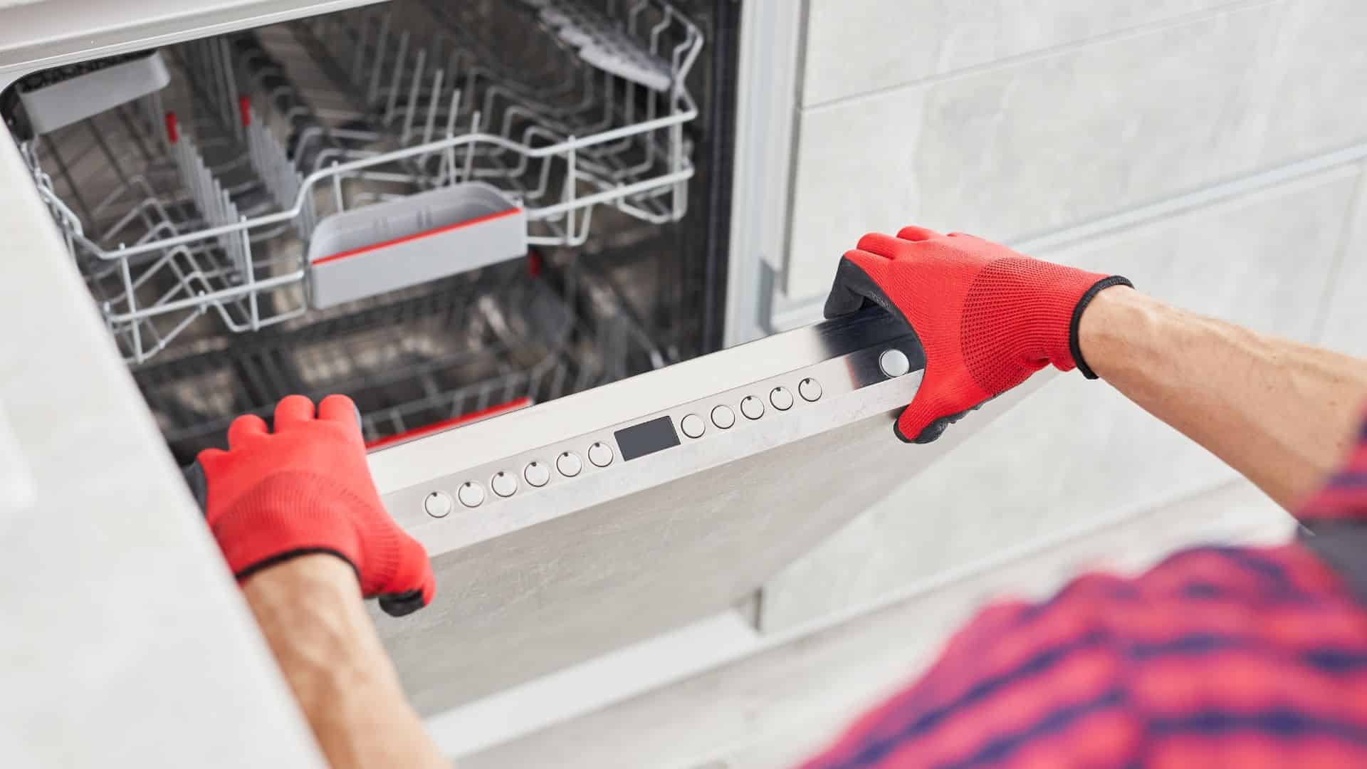 opening the dishwasher